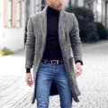 Men’s Double-Breasted Long Wool Coat