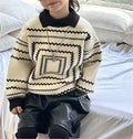 Cozy Retro Style Kids Knit Pullover