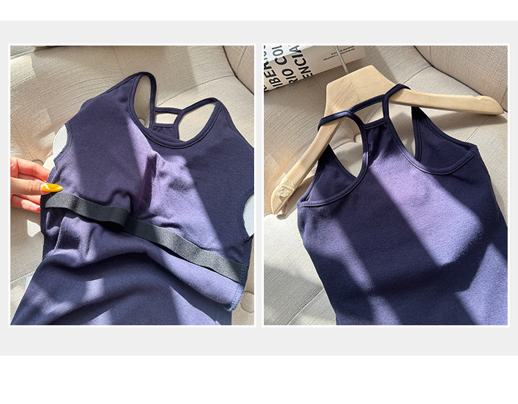 Women's Padded Camisole - Built-In Bra Suspenders Innerwear Tank Top