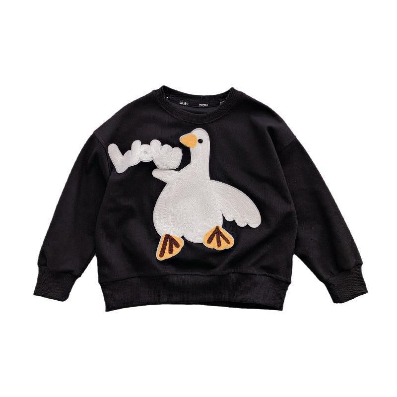 Cute Cotton Goose Sweatshirt for Kids