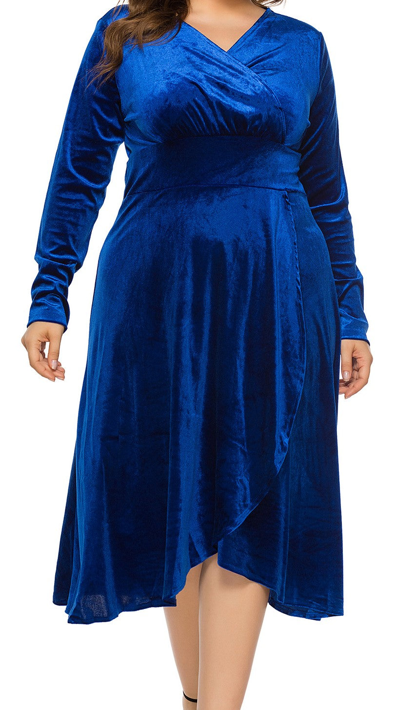 Plus Size Women's Knit Denim Dress (10)