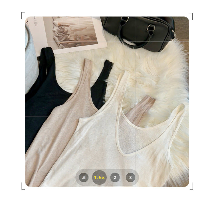 Women's Summer Slim Fit Sleeveless T-Shirt - New Style Simple All-Match Outerwear Top
