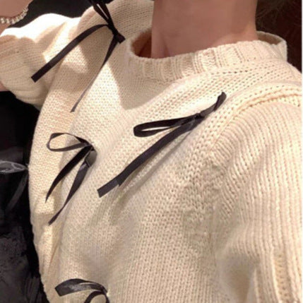 Sweet Short-Sleeved Knitted T-Shirt for Women - Spring/Summer Age-Reducing Soft Sweater Top
