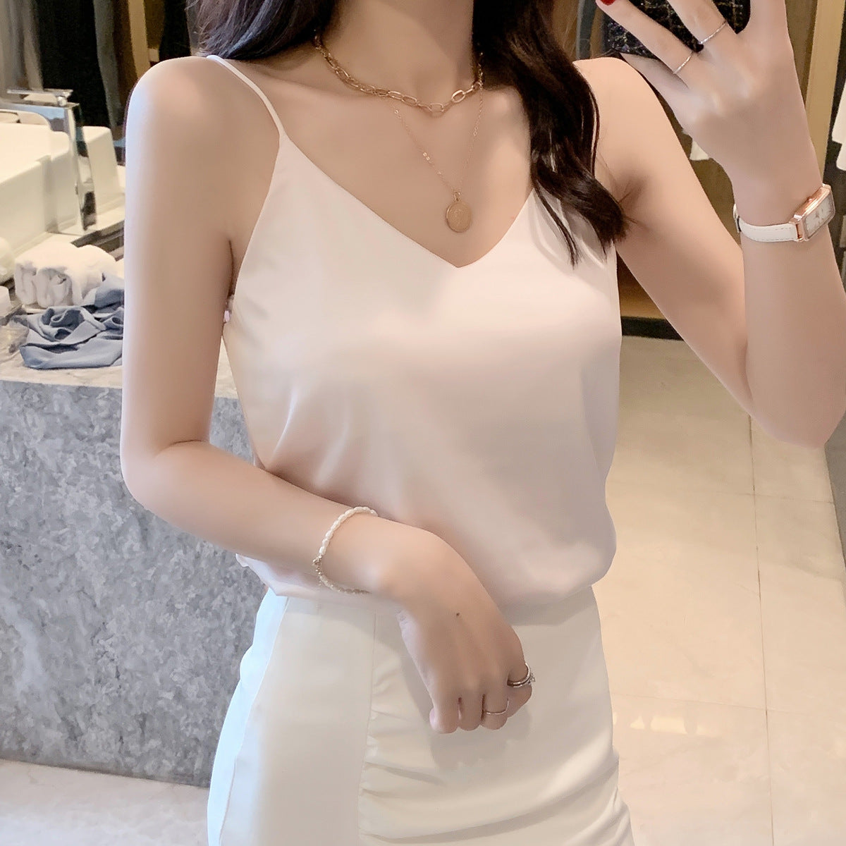 Summer Suspenders Women's Sleeveless Top - 2025 Trendy Loose Fit Vest
