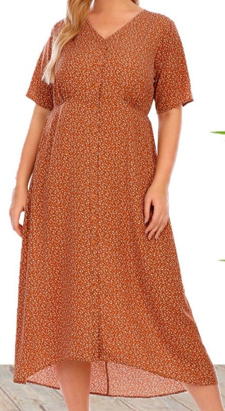 Plus Size Women's Knit Denim Dress (34)