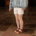 Girls’ Summer Bottoming Shorts – Solid Color Lightweight Ear-Edged Safety Pants - RAC26JP5418BATB