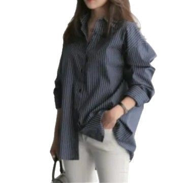 Simple & Versatile Striped Long-Sleeved Shirt - Spring/Autumn Edition
