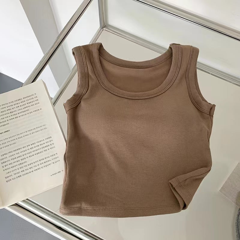 women's camisole top with bra pads for inner wear:
