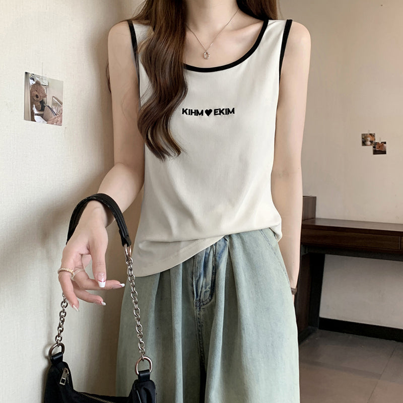 Women's Loose Letter Print Suspender Vest - Spring & Summer Outerwear