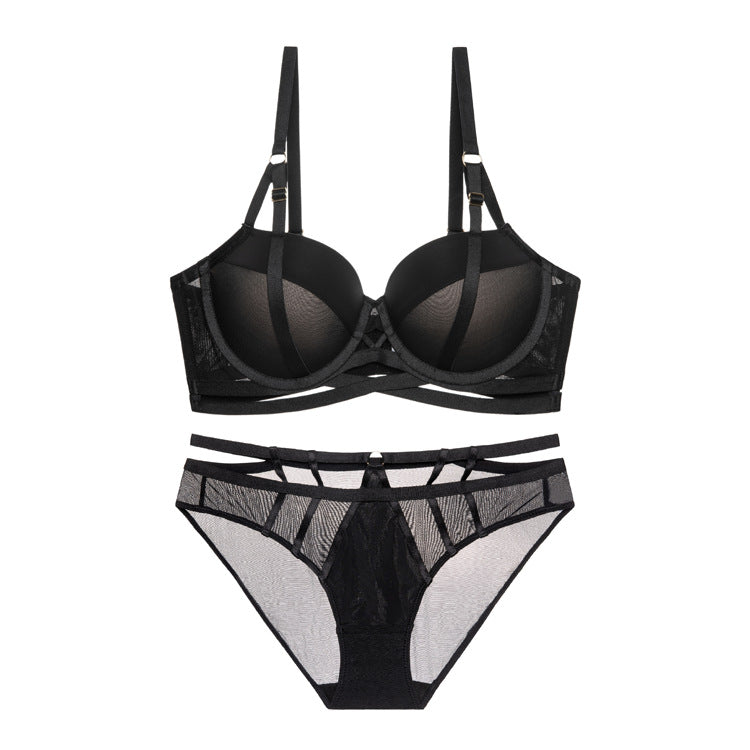Women Push-up bra set thin side-sleeved women's pure lust straps special bra