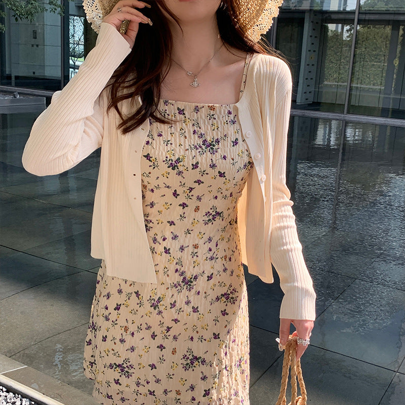 Women's Knitted Sweater Coat - Lightweight Spring & Autumn Outerwear Top