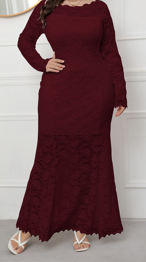 Plus Size Women's Knit Denim Dress (31)