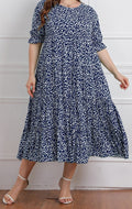 Plus Size Women's Knit Denim Dress (54)