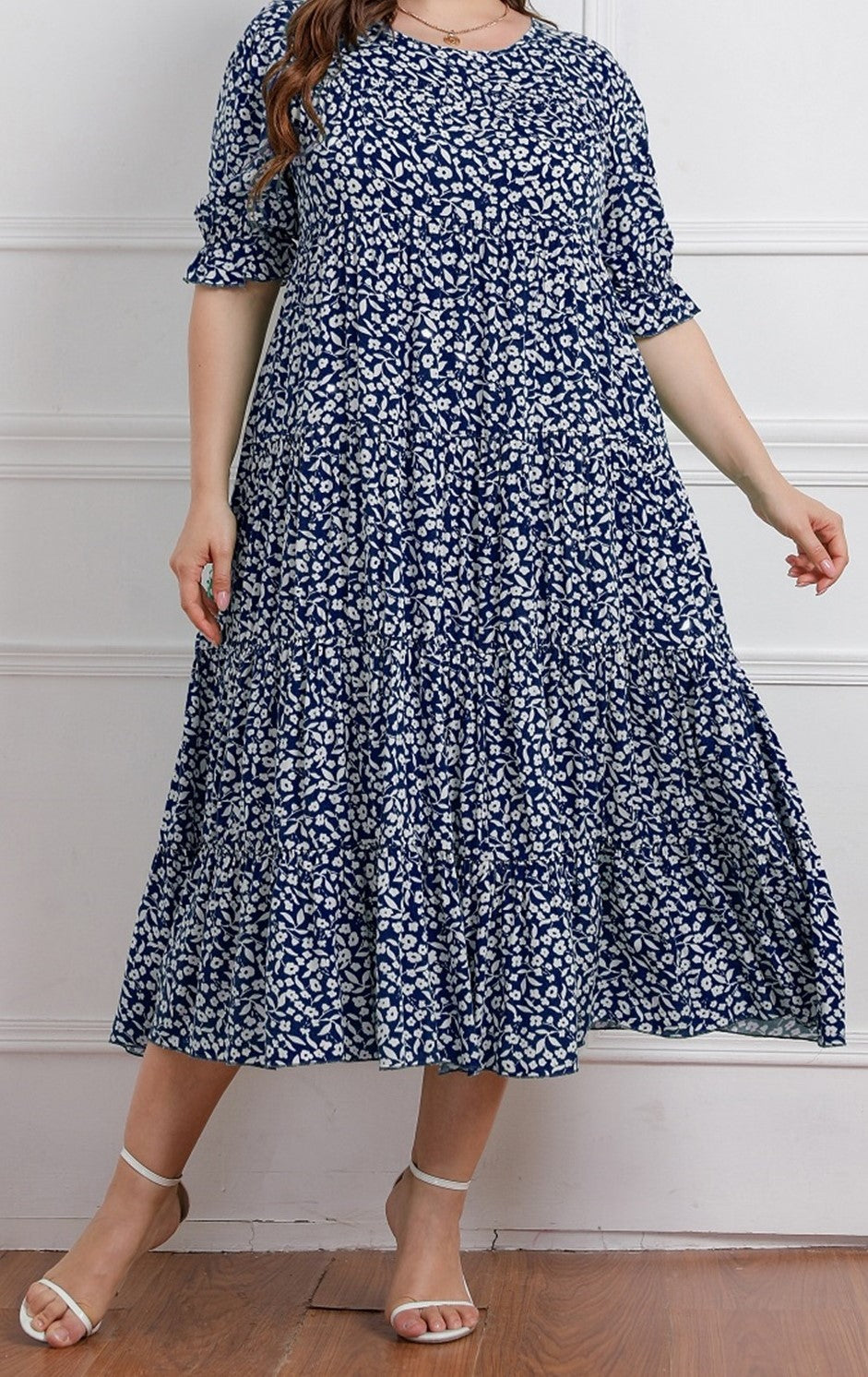 Plus Size Women's Knit Denim Dress (54)
