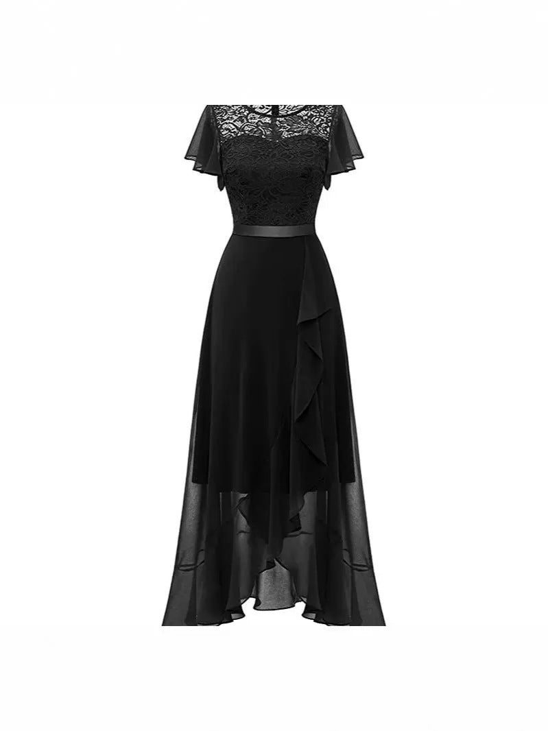 Elegant Slim Fit Evening Gown – Long Temperament Toast Dress for Banquet & Catwalk