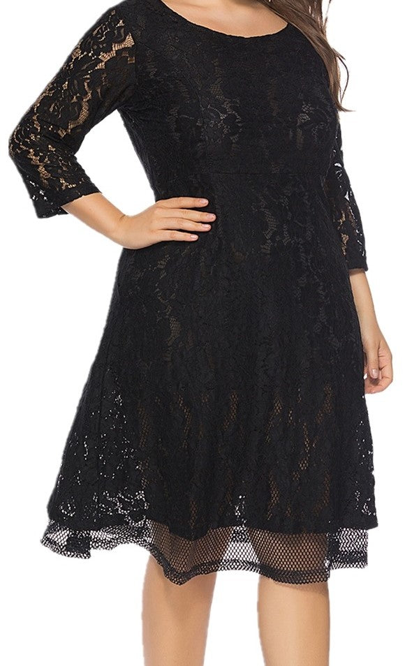 Plus Size Women's Knit Denim Dress (53)