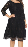 Plus Size Women's Knit Denim Dress (64)