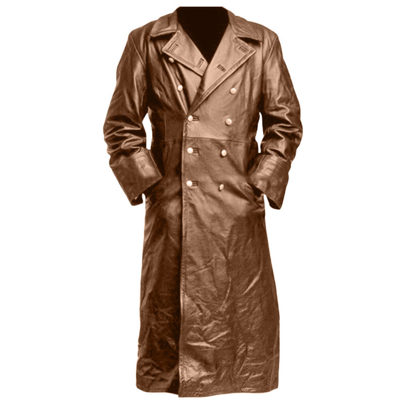 Men’s Vintage PU Leather Medieval Coat