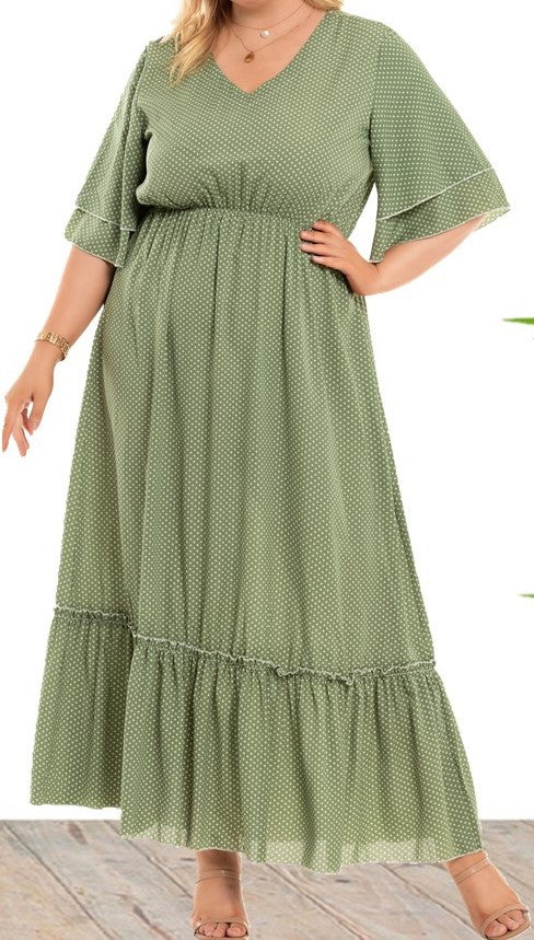 Plus Size Women's Knit Denim Dress (30)