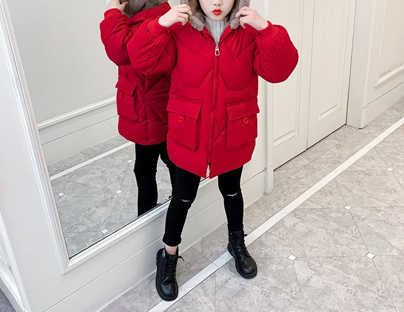 Girls' Puffer Hooded Jacket (9)