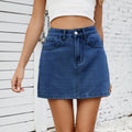 Stylish Women's Versatile Washed Denim Short Skirt - Chic & Timeless Wardrobe Essential