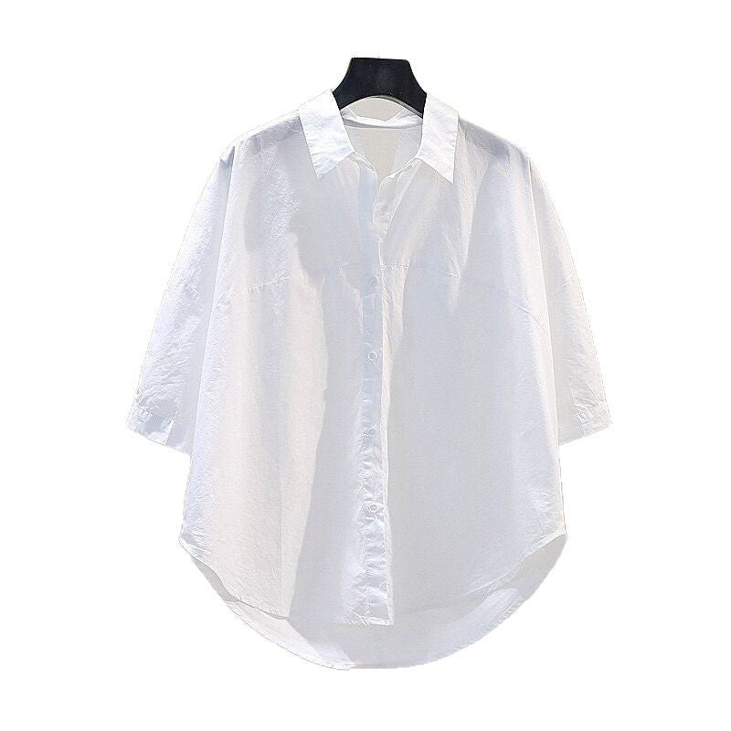 Women's Summer Pleated Loose-Fit Shirt - Niche Design, Age-Reducing Charm