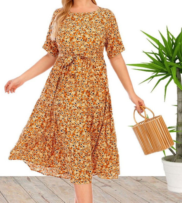 Plus Size Women's Knit Denim Dress (59)