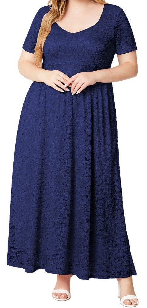 Plus Size Women's Knit Denim Dress (17)