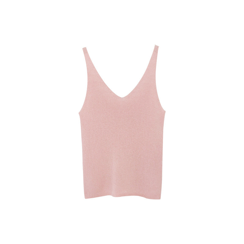 Women's High-End Sleeveless V-Neck Knitted Vest