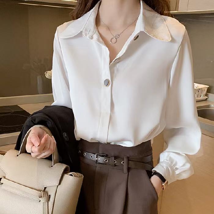 2025 Spring & Autumn Women's Niche Design Shirt - Loose Fit, Professional & Versatile