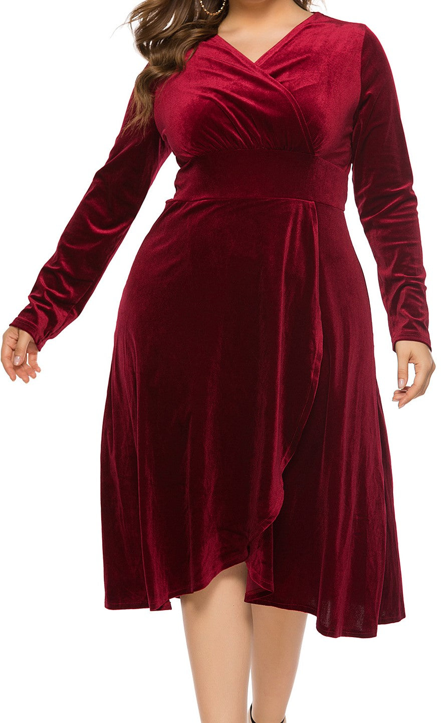 Plus Size Women's Knit Denim Dress (10)