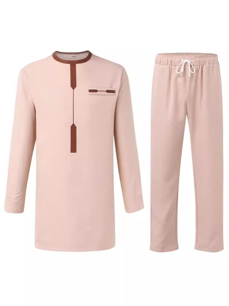 Men’s Ethnic Style Printed 2-Piece Casual Set