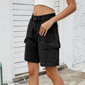 New Street Fashion Washed Workwear Denim Shorts for Women