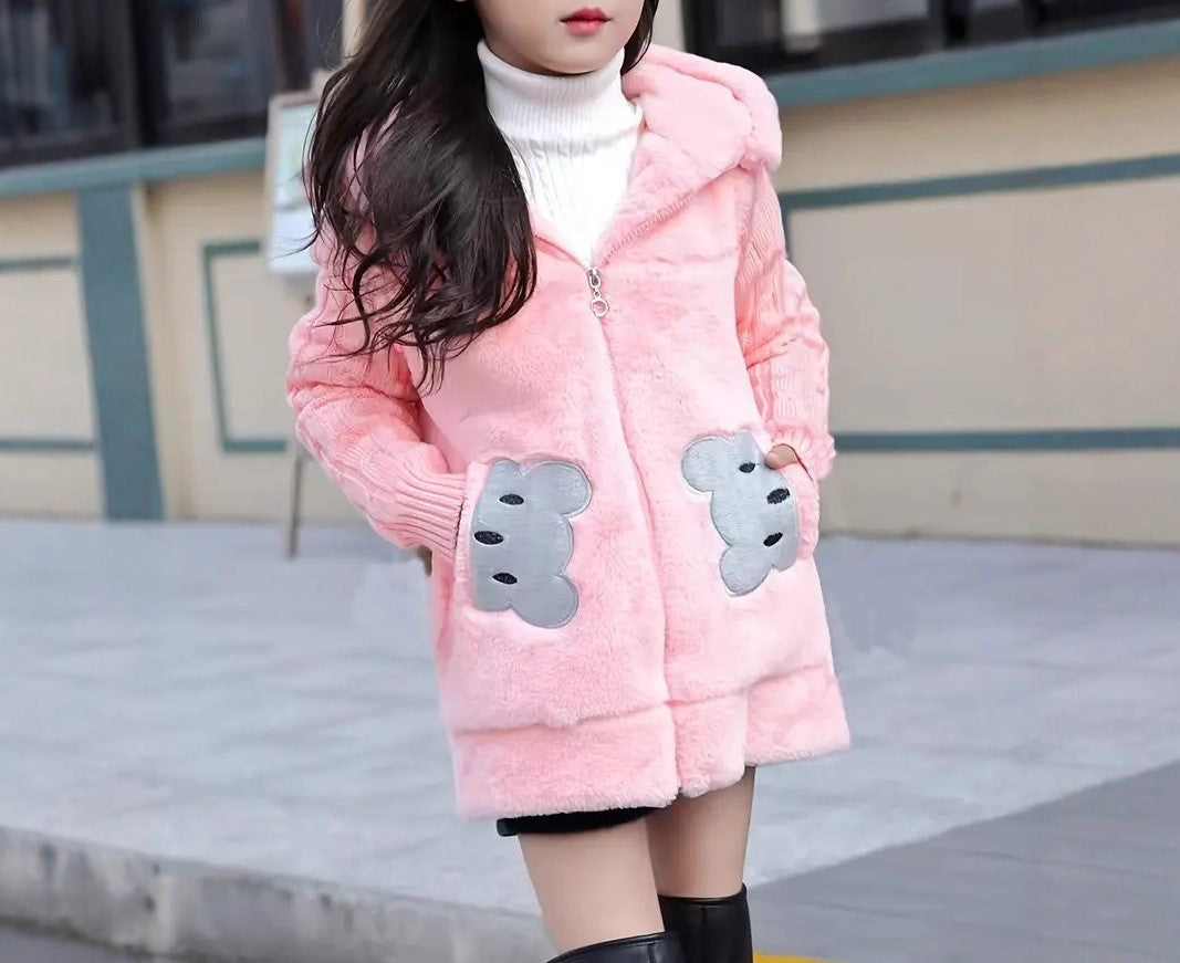 Girls' Puffer Hooded Jacket (38)