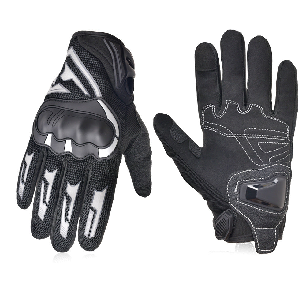 Motorcycle Gloves with Touchscreen Capability, Windproof & Drop-Proof - Long Finger Outdoor Sports Off-Road Riding Gloves