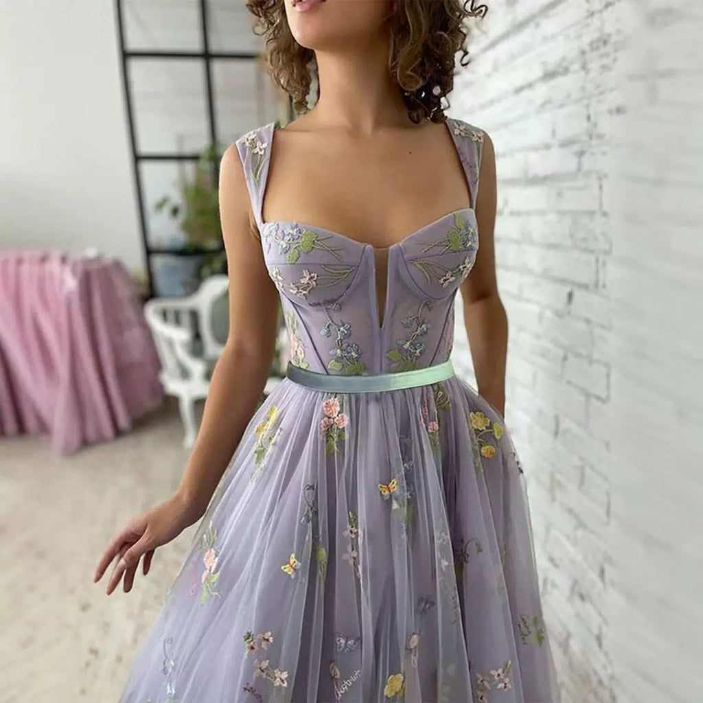 2025 Mesh Evening Dress – Spaghetti Strap Suspender Prom & Party Gown for Women