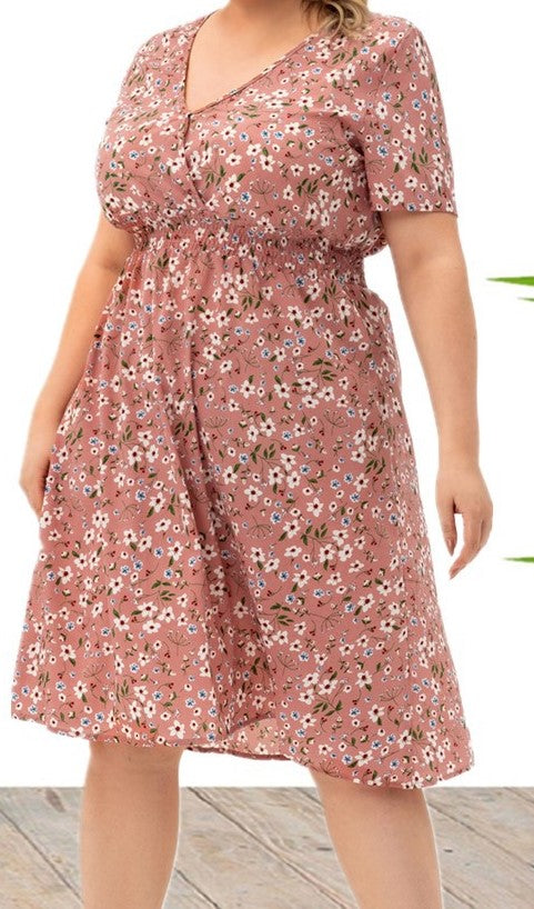 Plus Size Women's Knit Denim Dress (60)