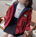 Girls Cartoon Reversible Fleece Jacket