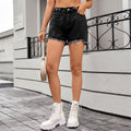 Summer New Women's Adjustable Waist Versatile Denim Shorts - Casual High-Waisted Jean Bottoms