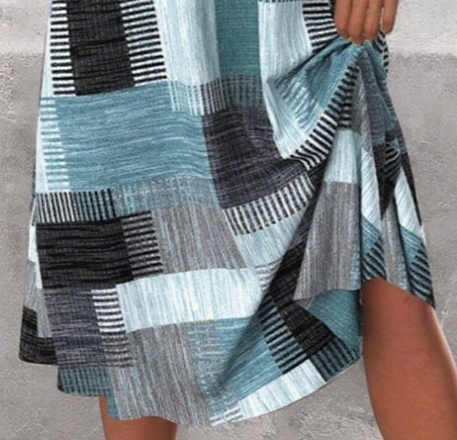 Women's Casual Color Block V-Neck Sleeveless Dress – Versatile Everyday Wear