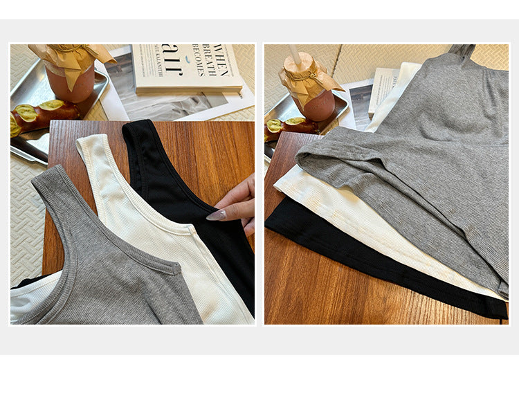 Women's U-Neck Slim Sleeveless Vest - Summer 2025 Pure Desire Innerwear Bottoming Top