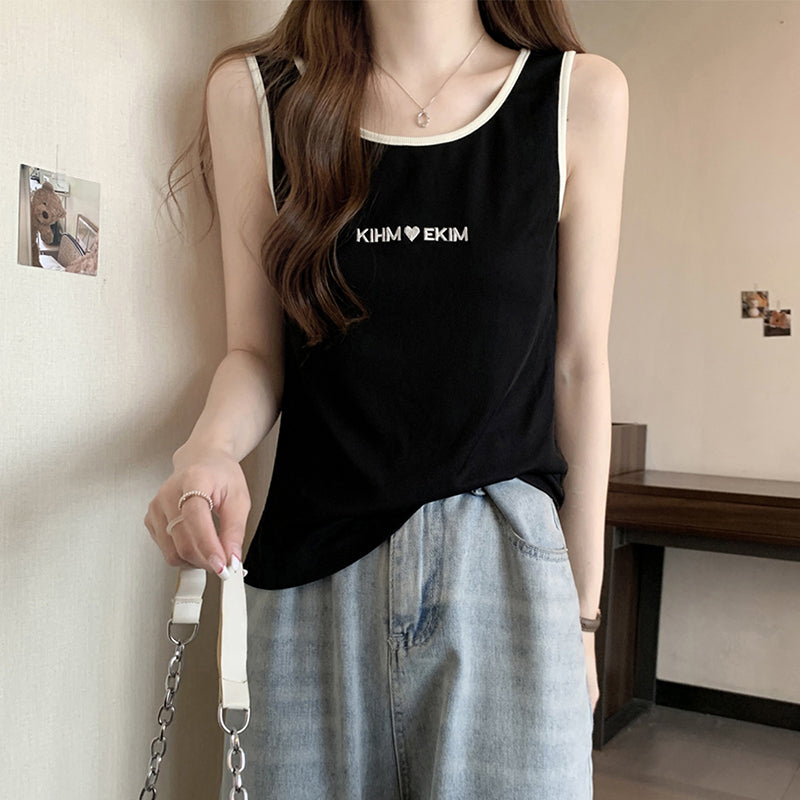 Women's Loose Letter Print Suspender Vest - Spring & Summer Outerwear
