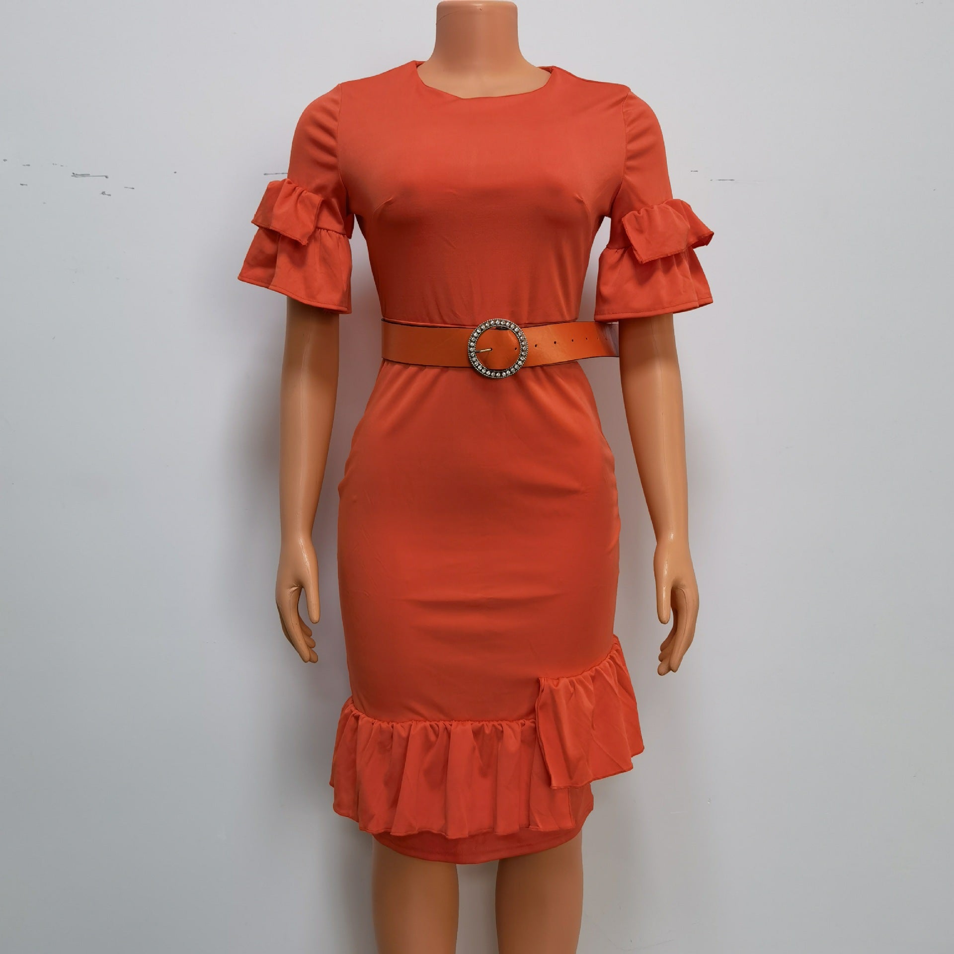 Plus Size Women's Knit Denim Dress (38)