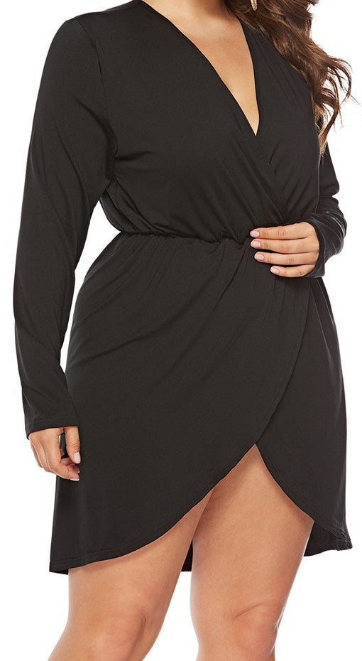 Plus Size Women's Knit Denim Dress (36)