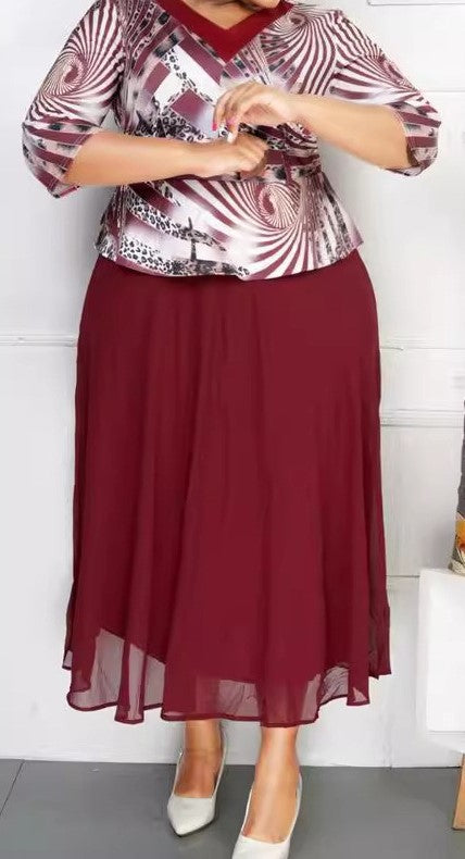 Plus Size Women's Knit Denim Dress (33)