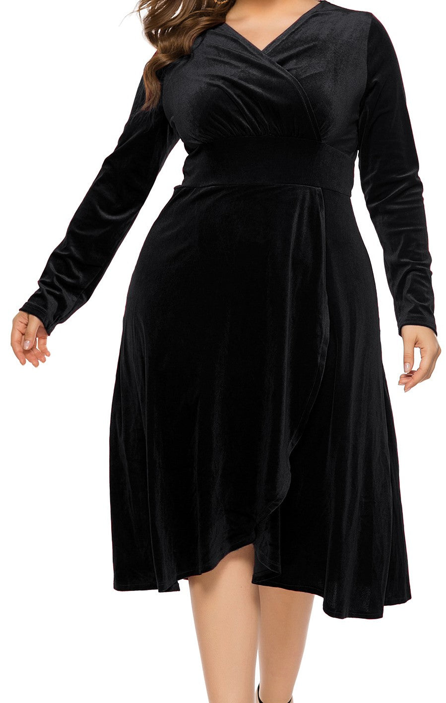 Plus Size Women's Knit Denim Dress (10)