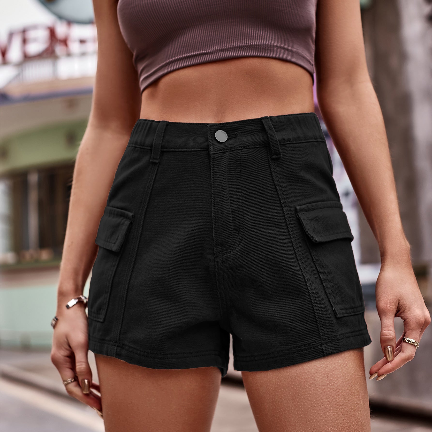 Women's Denim Work Shorts - Trendy Hot Pants for Bold Summer Style