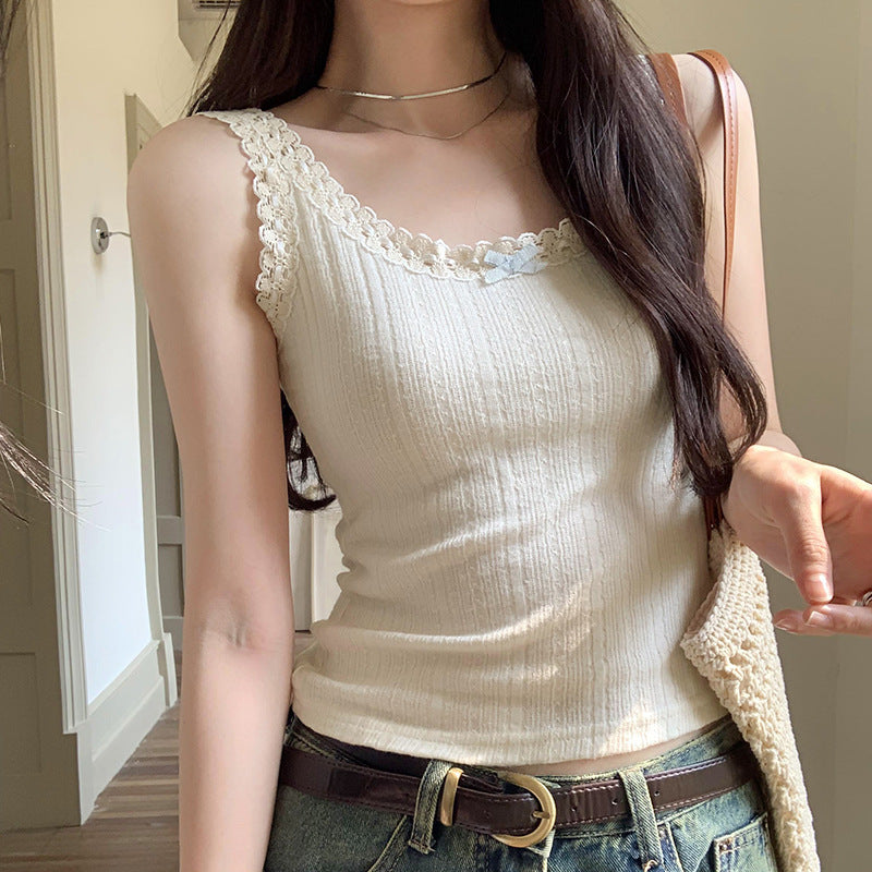 Women's Sweet & Spicy Lace Camisole Vest - Real Shot Summer Statement Top