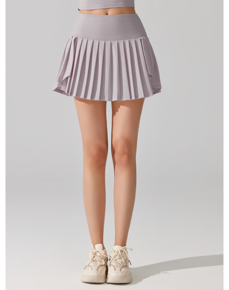 Women's Pleated Sports Skirt - Outdoor Spring & Summer Skort for Running, Golf, Badminton, Fitness - Anti-Exposure, Lightweight,