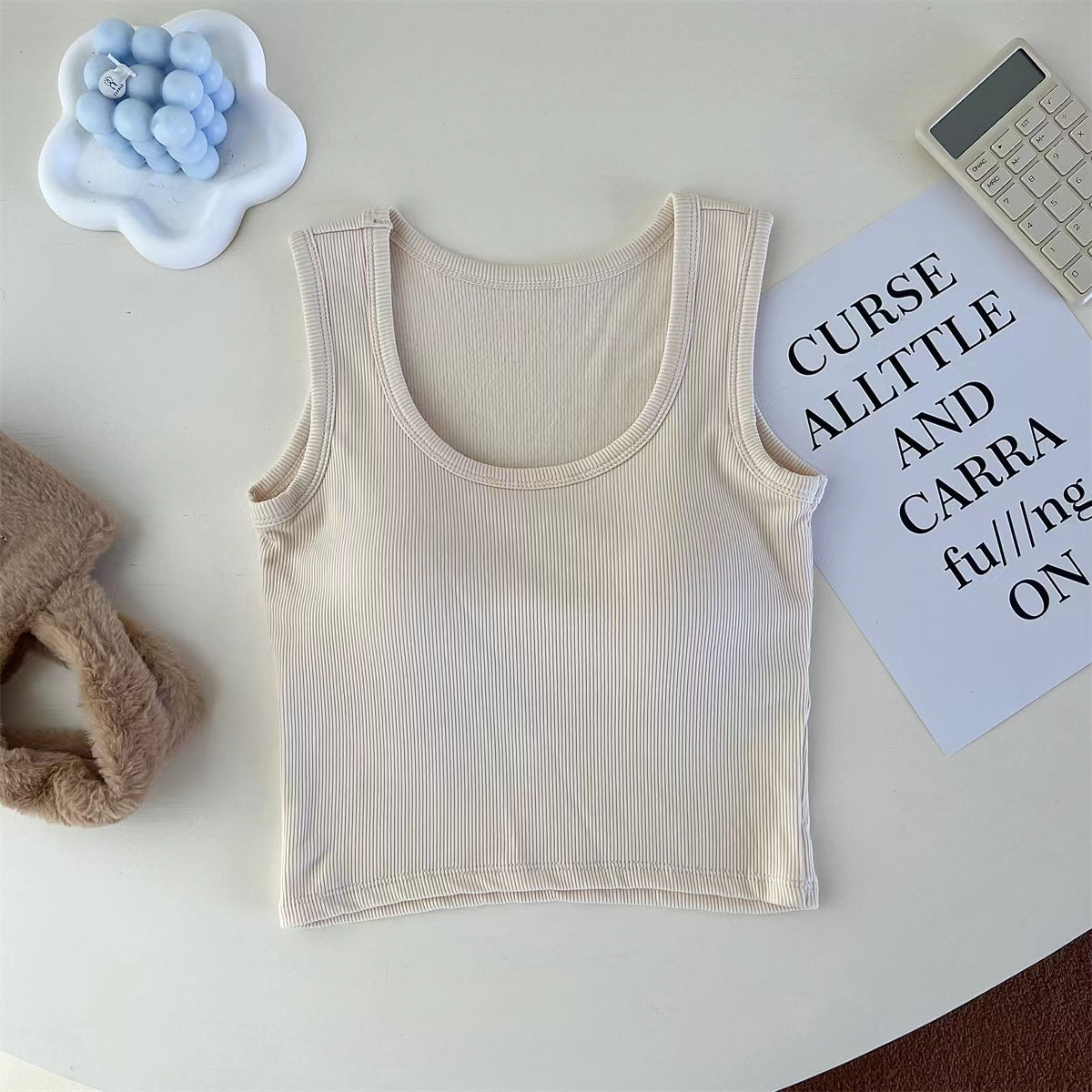 women's camisole top with bra pads for inner wear: